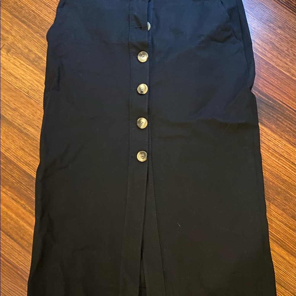 Massimo Dutti Black high waisted skirt